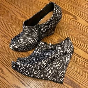 Super cute patterned wedges